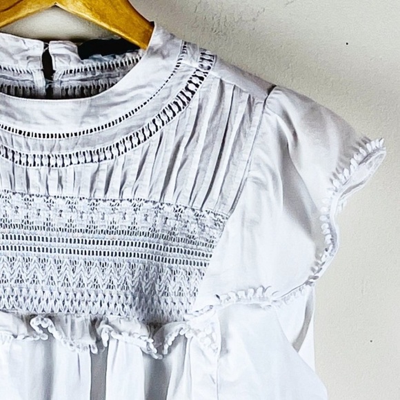 J.Crew Crochet Ruffle Top Blouse 2X - Picture 3 of 4